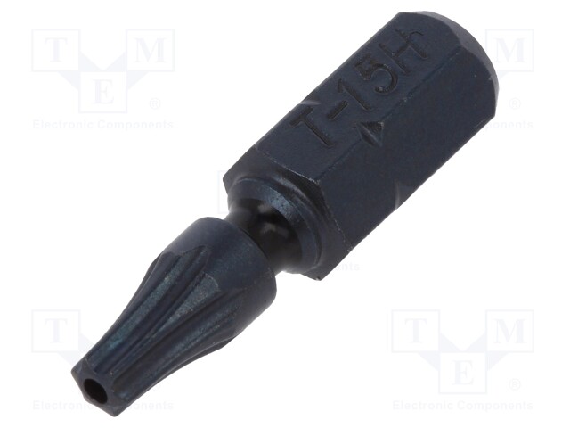 Screwdriver bit; Torx® with protection; T15H; Overall len: 25mm