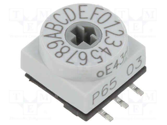 Switch: rotary; Pos: 16; 1uA/20mVDC; -60÷125°C; Mounting: SMD