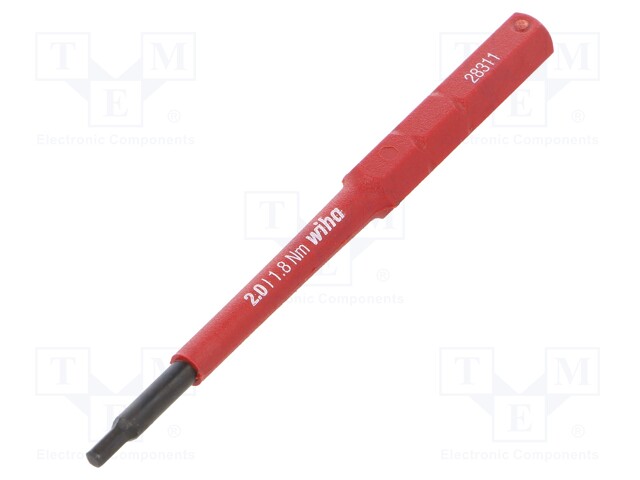 Screwdriver bit; Allen hex key; HEX 2mm; max.1.8Nm; 1kVAC