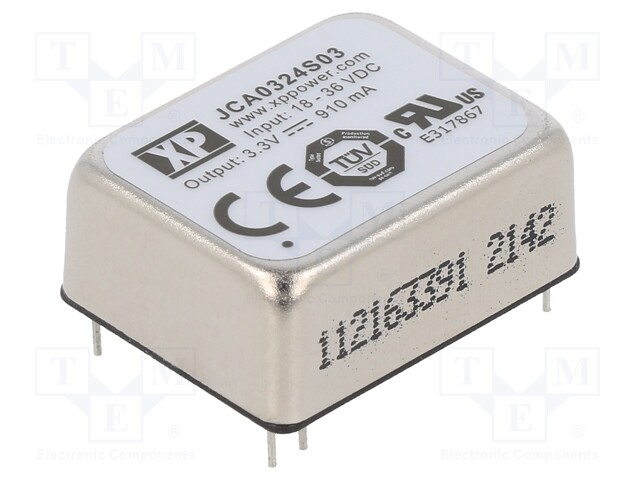 Converter: DC/DC; 3W; 3.3VDC; Mounting: THT; Series: JCA; OUT: 1