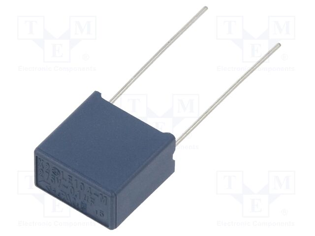 Capacitor: polypropylene; 100nF; 7x12x12.5mm; THT; ±10%; 10mm