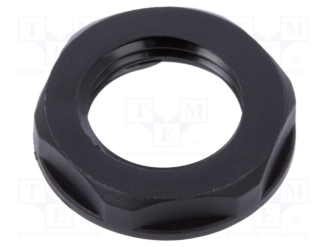 Nut; M16; polyamide; UL94V-2; black; -40÷125°C; Thread: metric