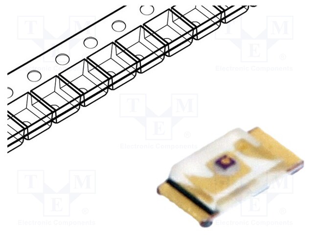 LED; SMD; 0603; red; 11.2÷180mcd; 1.6x0.8x0.3mm; 130°; 2÷2.4V; 20mA