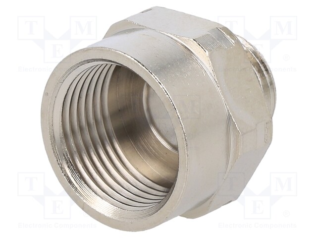 Thread adapter; Int.thread: M20; Ext.thread: PG9; brass