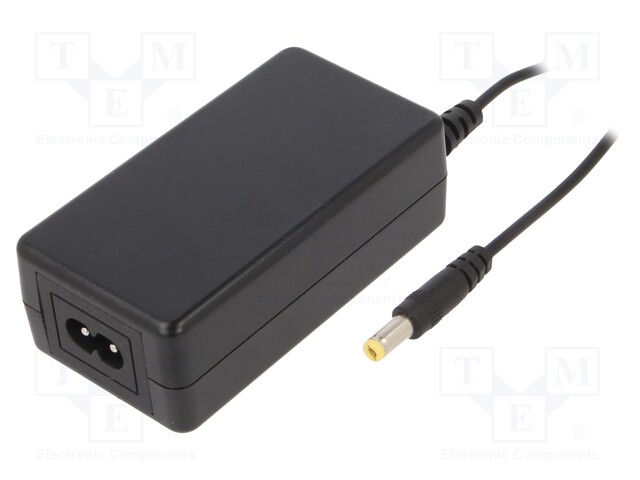 Power supply: switched-mode; 24VDC; 1.25A; Out: 5,5/2,1; 30W