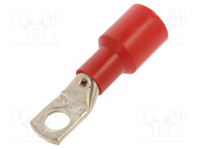 Tip: ring tube; M10; Ø: 10.5mm; 35mm2; crimped; for cable; insulated