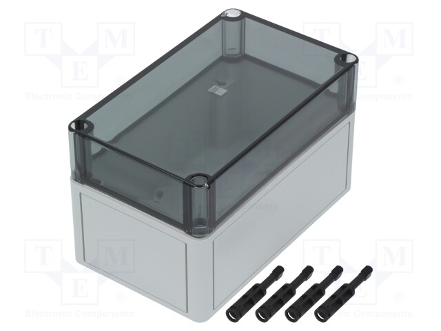 Enclosure: multipurpose; X: 110mm; Y: 180mm; Z: 111mm; PK; light grey