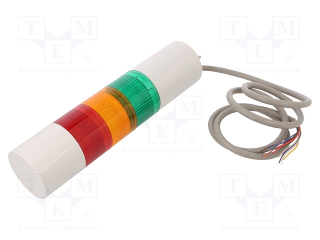 Signaller: signalling column; LED; red/amber/green; 24VDC; IP65