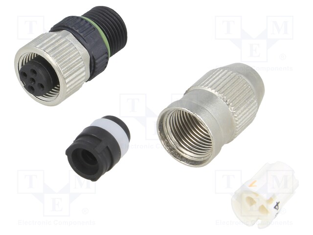 Plug; M12; PIN: 4; female; A code-DeviceNet / CANopen; for cable