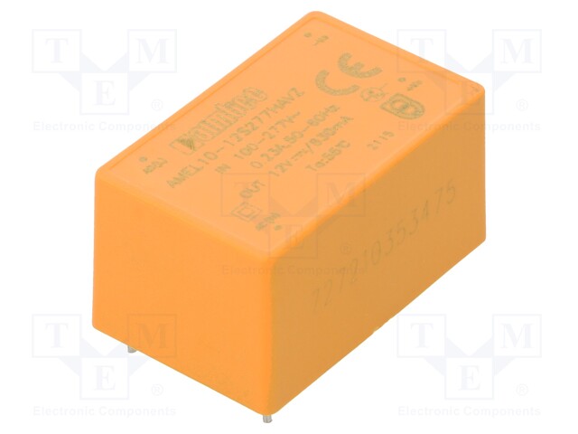 Converter: AC/DC; 10W; 85÷305VAC; Usup: 100÷430VDC; Uout: 12VDC