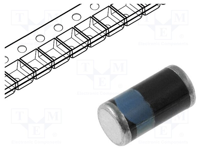 Diode: rectifying; SMD; 1kV; 1A; Package: reel,tape; MELF; Ifsm: 30A