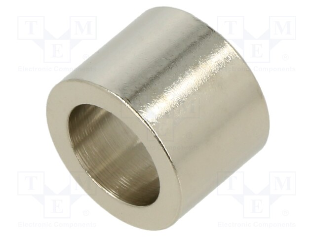 Spacer sleeve; 10.5mm; cylindrical; brass; nickel; Out.diam: 12mm