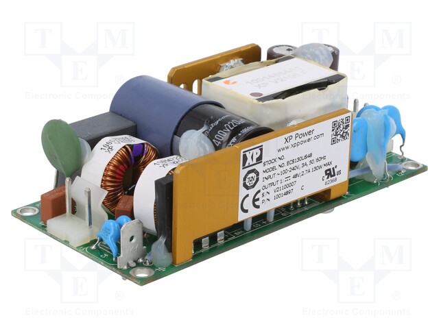 Power supply: switched-mode; 130W; 80÷264VAC; OUT: 1; 48VDC; 2.7A