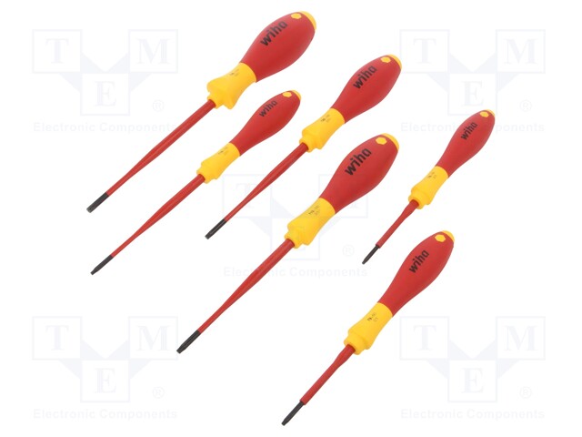 Screwdrivers; Pcs: 6; insulated,slim; 1kVAC; Bit: Torx®