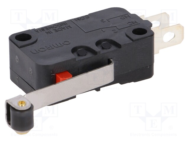 Microswitch SNAP ACTION; with lever (with roller); SPDT; Pos: 2