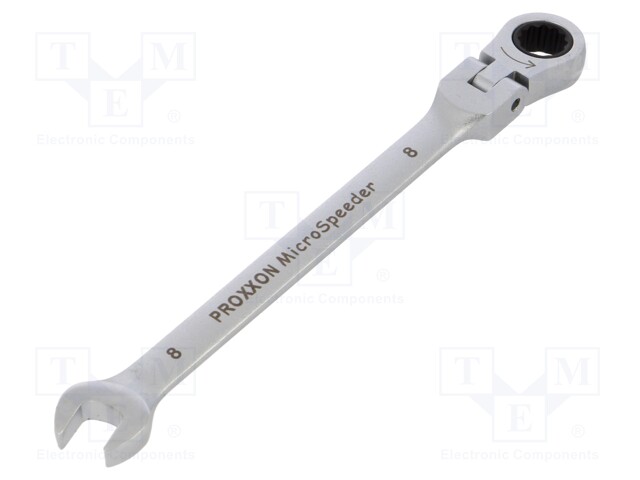 Wrench; combination spanner,with joint; 8mm; MicroSpeeder