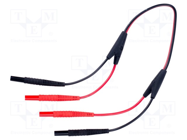 Test lead; banana plug-banana plug; Len: 0.6m; black/red; 1pcs.