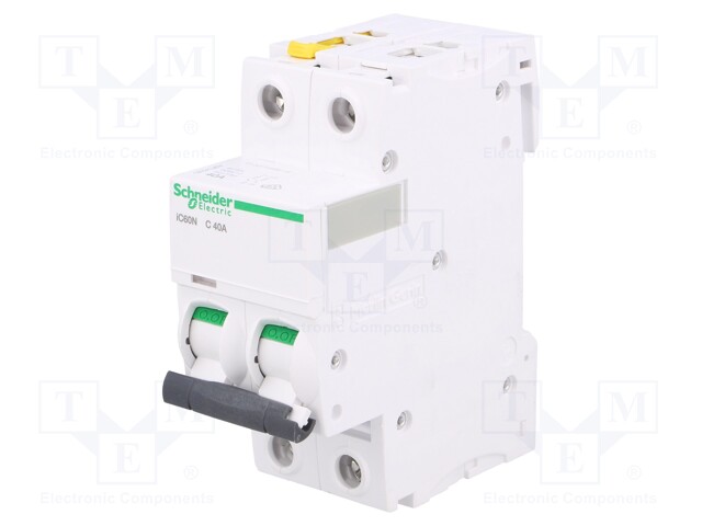 Circuit breaker; 400VAC; Inom: 40A; Poles: 2; DIN; Charact: C; 6kA