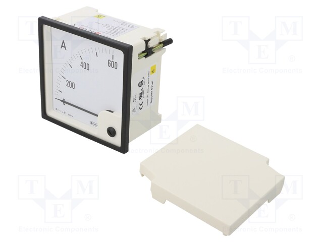 Meter: panel; analogue; 0÷600A; True RMS; Iin: 1A; Class: 1,5; IP52