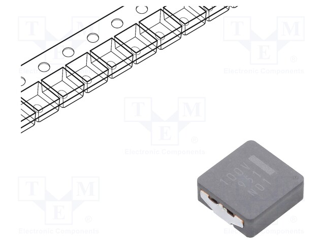 Power Inductor (SMD), 10 µH, 6.3 A, 10.8 A, ETQP Series, 10.7mm x 10mm x 4mm