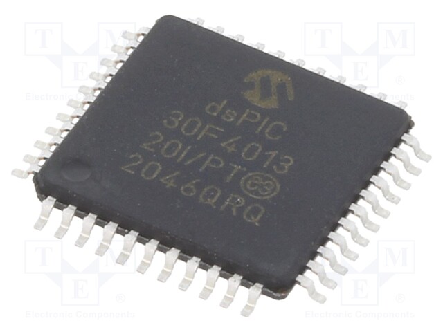 DsPIC microcontroller; SRAM: 2.048kB; Memory: 48kB; TQFP44; 0.8mm