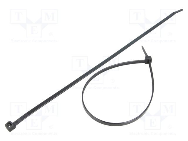 Cable tie; L: 280mm; W: 4.8mm; polyamide; 222N; black; Ømax: 76mm