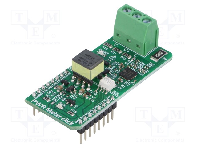 Click board; power meter; UART; MCP39F511A; 3.3/5VDC