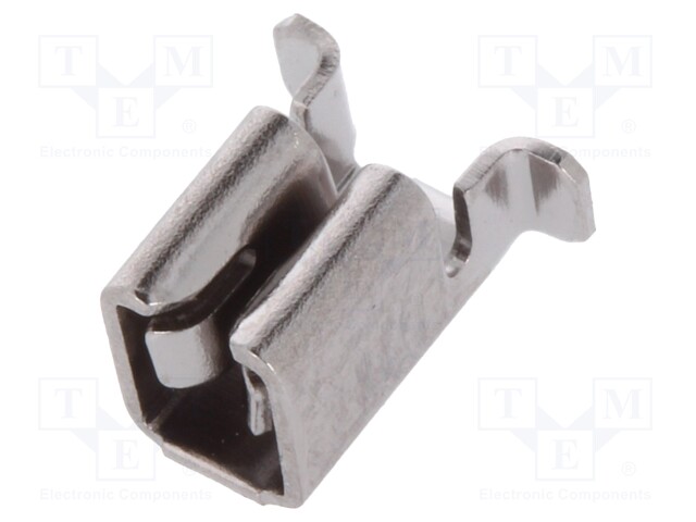 Terminal: flat; 6.4mm; 0.5÷0.8mm; female; double; SMT; brass; tinned