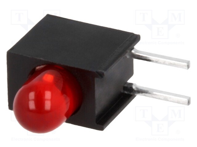 LED; in housing; red; 3.4mm; No.of diodes: 1; 20mA; 60°; 2÷2.5V