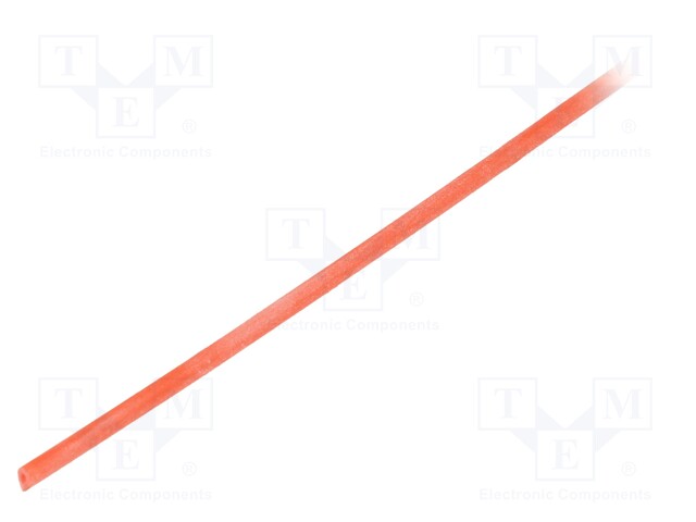 Insulating tube; Mat: silicone; red; Øint: 0.8mm; Wall thick: 0.4mm