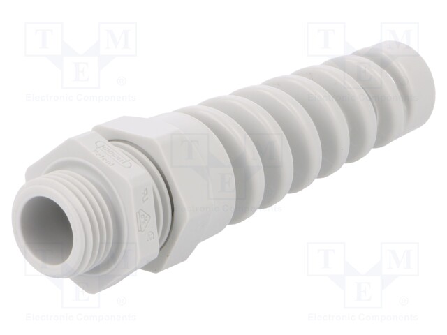 Cable gland; with strain relief; M16; IP68; Mat: polyamide; grey