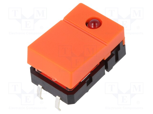 Switch: keypad; Pos: 2; SPST-NO; 0.05A/24VDC; orange; Illumin: LED