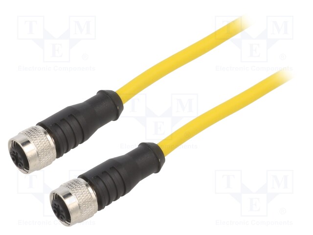 Connection lead; M12; PIN: 4; 10m; plug; 250VAC; 4A; PVC; IP68; 250VDC