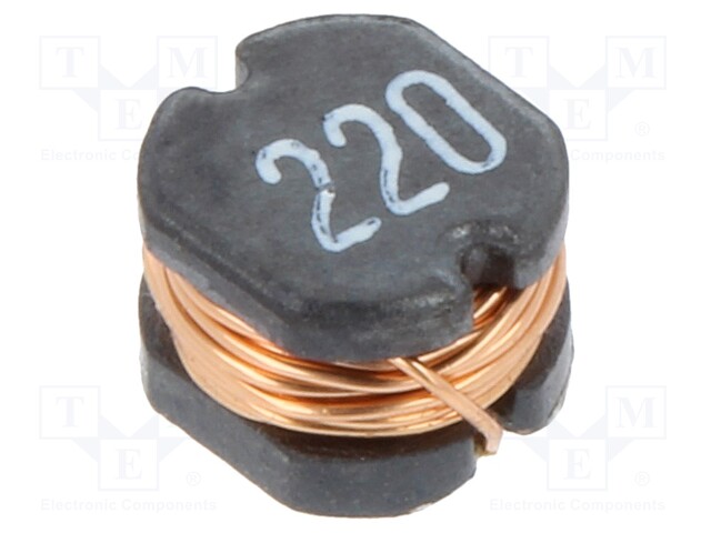 Inductor: wire; SMD; 22uH; 378mΩ; -40÷125°C; ±20%; 680mA