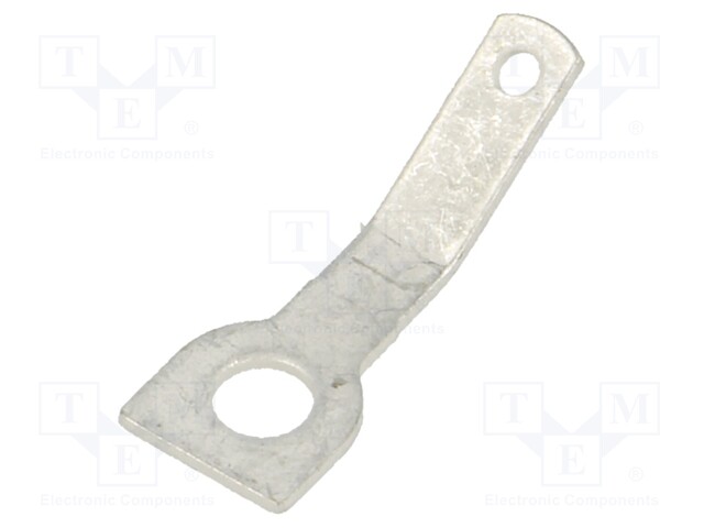 Terminal: flat; 2.8mm; 0.5mm; male; M2,5; screw; brass; tinned