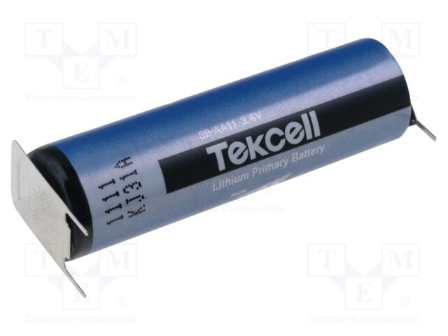 Battery: lithium; 3.6V; AA; for PCB; Ø14.3x49.5mm; 2400mAh
