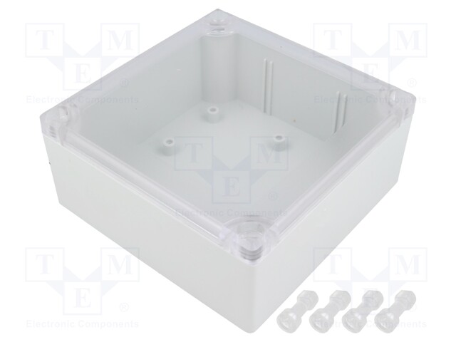 Enclosure: multipurpose; X: 133mm; Y: 133mm; Z: 59mm; ABS; grey; IP55