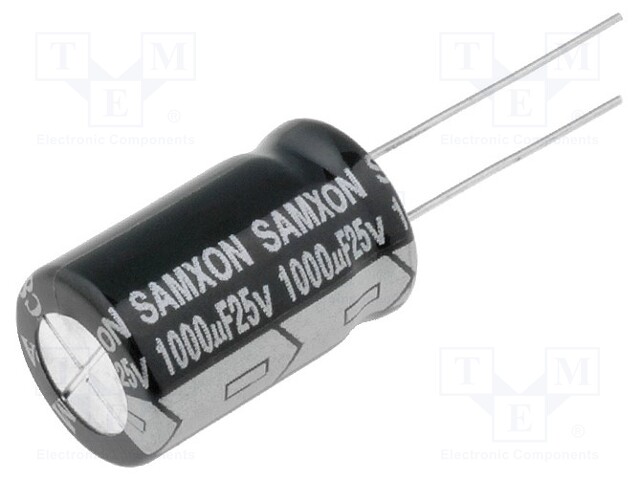 Capacitor: electrolytic; low impedance; THT; 1000uF; 25VDC; ±20%