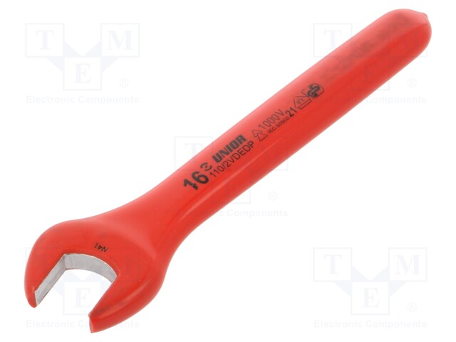 Wrench; insulated,single sided,spanner; 16mm; 110/2VDEDP