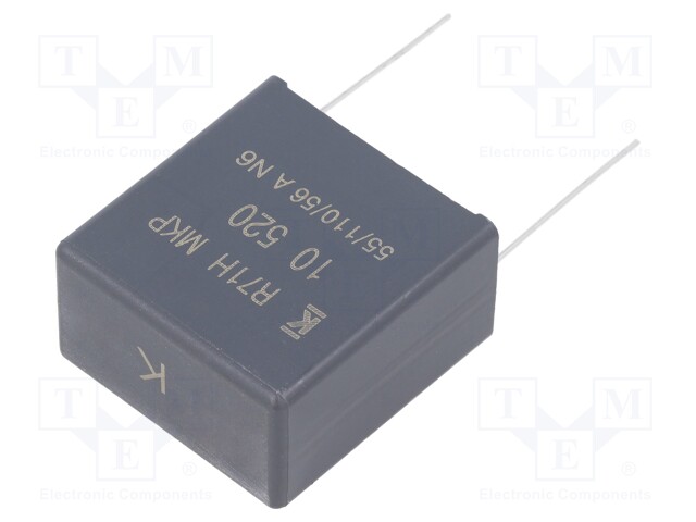 Capacitor: polypropylene; 10uF; 27.5mm; ±10%; 32x33x18mm; 70V/μs