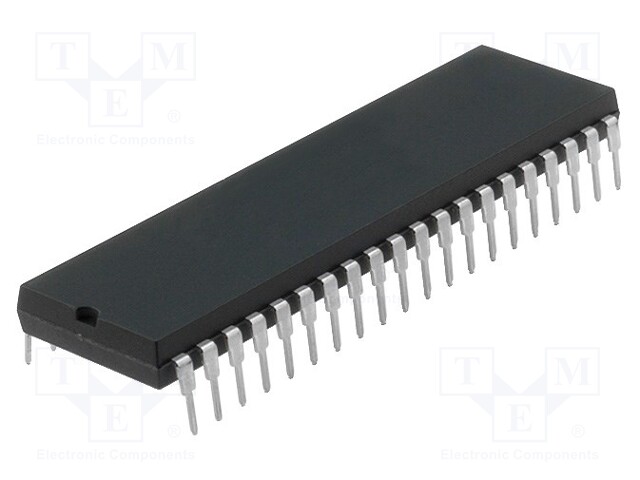 PIC microcontroller; Memory: 8kB; SRAM: 512B; EEPROM: 256B; THT