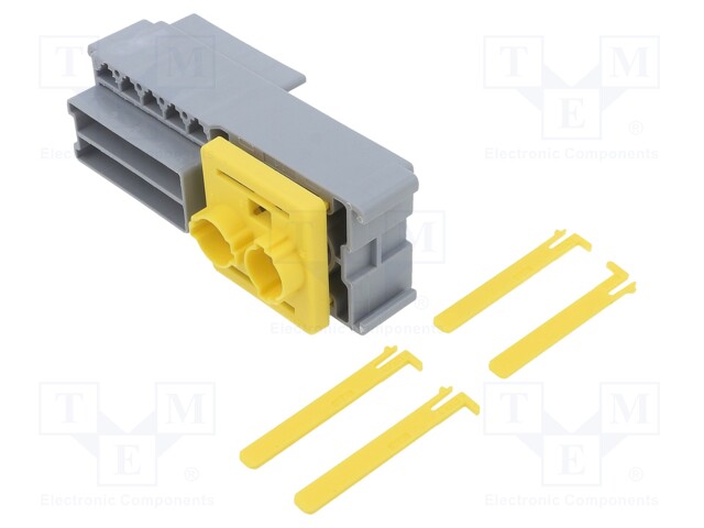 Fuse acces: case; push-in; Body: grey; ways: 11; Mat: PA66