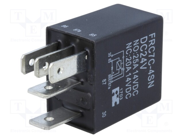 Relay: electromagnetic; SPDT; Ucoil: 24VDC; 25A; automotive; 1.5W