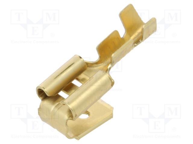 Terminal: flat; 6.3mm; 0.8mm; female/male; 0.5÷1mm2; crimped; brass