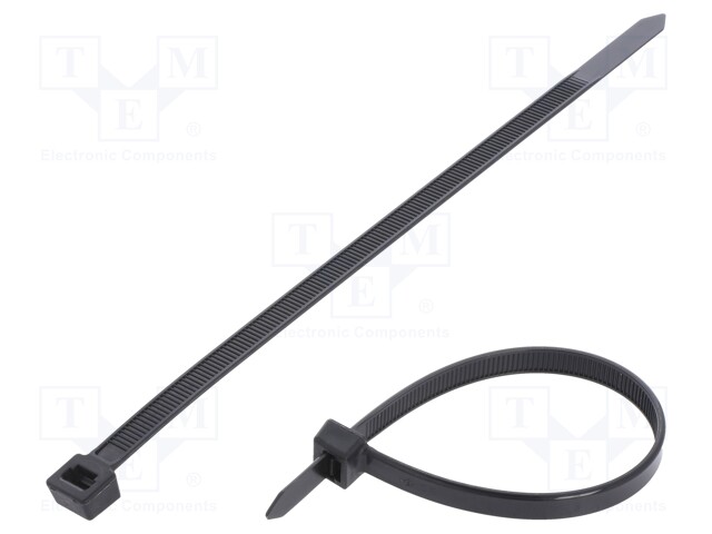 Cable tie; L: 213mm; W: 7.6mm; polyamide; 533N; black; Ømax: 58mm