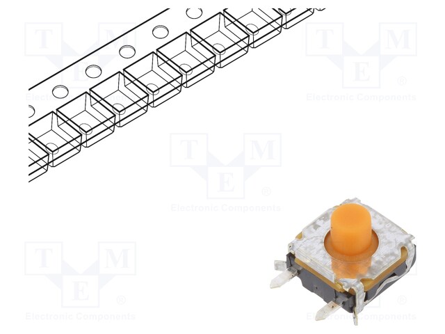 Microswitch TACT; SPST-NO; Pos: 2; 0.05A/32VDC; SMT; none; 4N; 5.2mm
