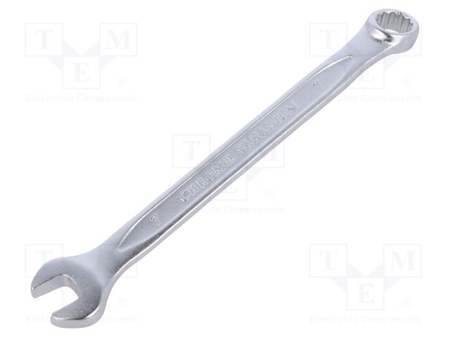 Wrench; combination spanner; 7mm; Chrom-vanadium steel; L: 115mm