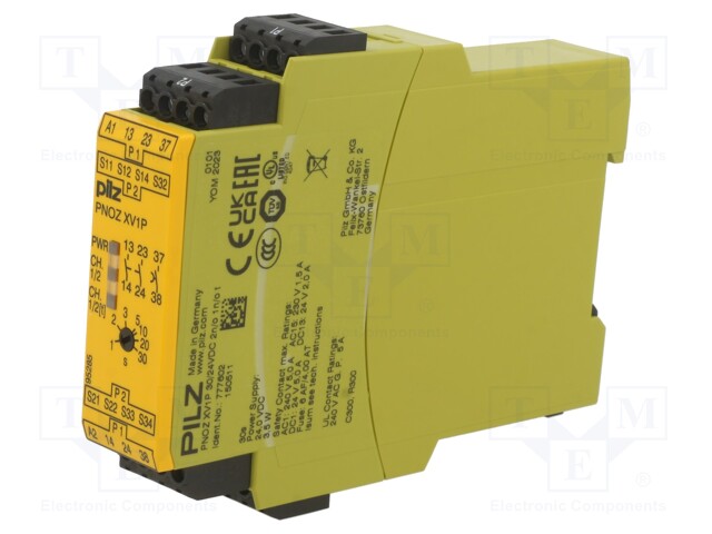 Module: safety relay; Series: PNOZ XV1P; IN: 5; OUT: 3; Mounting: DIN