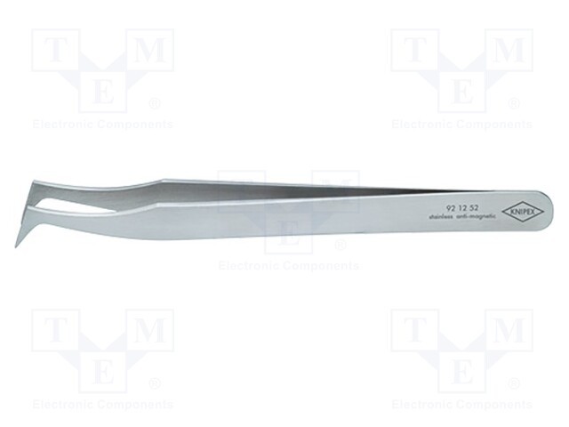 Tweezers; 120mm; Blade tip shape: flat,bent