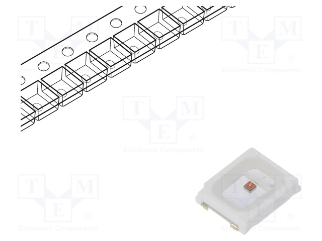 LED; SMD; 2835,PLCC2; yellow; 5÷8lm; 2.8x3.5x0.8mm; 120°; 1.8÷2.5V